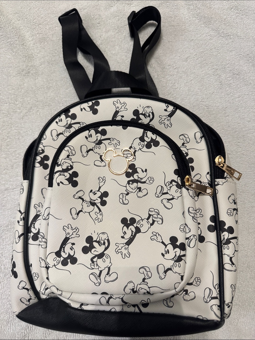 Disney Black & White Mickey Pattern Mini Backpack